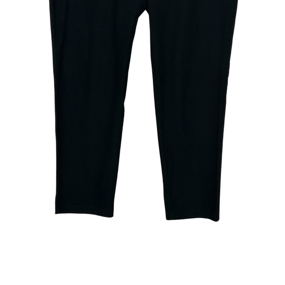 Eileen Fisher Black Ponte Knit Pull-On Stretch Elastic Waist Ankle Pants Sz L - Picture 4 of 7